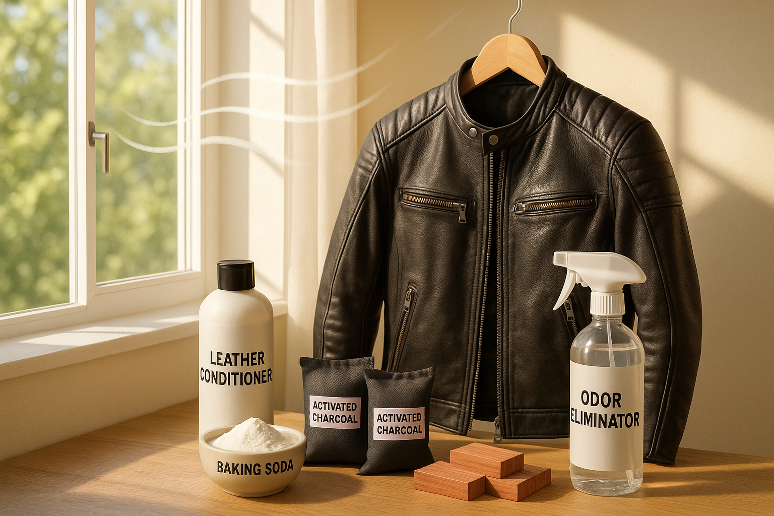 Odor removal after motorcycle riding